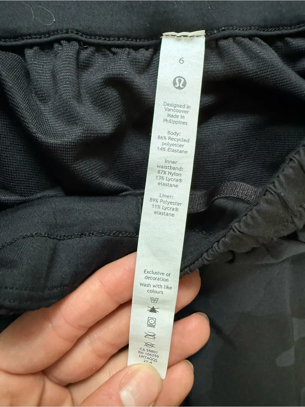 lululemon athletica Black Camo Running Shorts